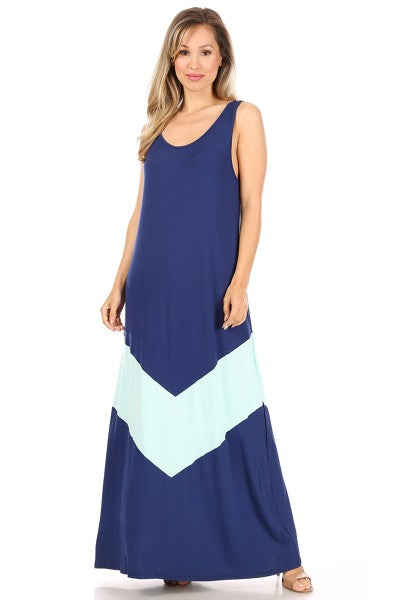 Plus Blue and Mint Chevron Maxi ...